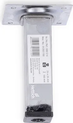 Produktbild von Hettich Möbelfuß / Tischbein 25 x 25 x 100 mm verchromt