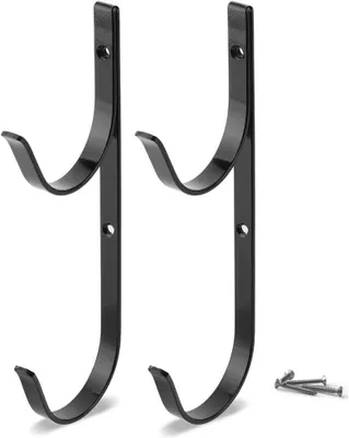 Produktbild von Halter für Poolstangen, 2 Stück, Aluminium, Doppelhaken, für Garten und Garage