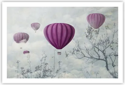 Produktbild von Poster - Poster ohne Rahmen - Ballon Baum Flug - 91,5x61 cm - Wand Bild - Wanddeko - Wandbilder - Kunstposter - Wandposter - Bilder - Kunstdruck - Wanddekoration - Wandbild - P2XAA91x61-3581