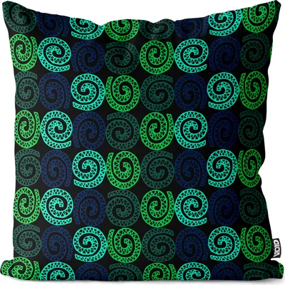 Produktbild von VOID Tribal Abstraktes Muster Grün Kissenbezug Kissenhülle sofa couch wohnzimmer dekoration wasserfest Outdoor Garten Kissen bezug deko