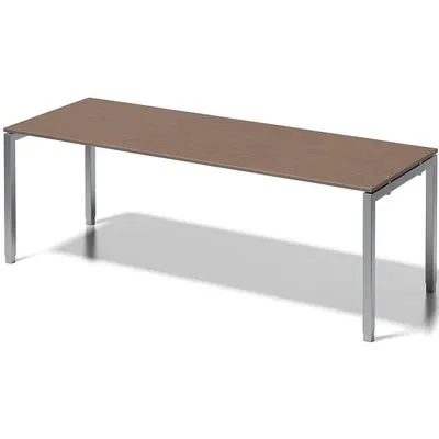 Produktbild von Schreibtisch Cito BxTxH 220x80x65-85cm nußbaum Gestell silber