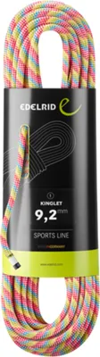 Edelrid Kinglet 92mm Kletterseil in bunten Farben; verpackt mit schwarzem Etikett.
