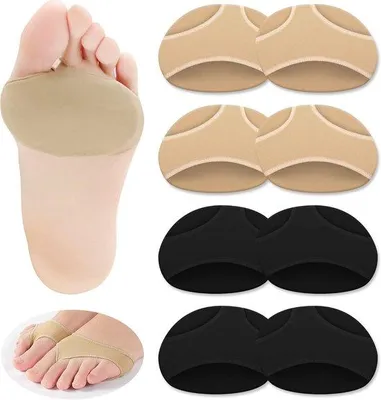 Imagen del producto de Almohadillas metatarsales para hombres y mujeres: gel suave y tela. Soporte para el antepié