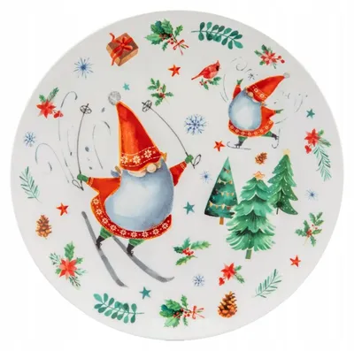Produktbild von Altom Design Zimowe Skrzaty Porzellanteller Dessertteller 20,5 cm
