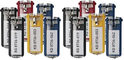 Produktbild von Durable Key Clip Schlüsselanhänger, 6 Stück, farbig sortiert, 195700