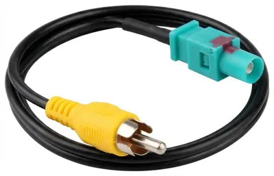 Fakra-auf-Cinch-Videoadapterkabel für Rückfahrkamera, 10 cm