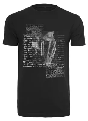 Image de Mister Tee - T-shirt pour hommes "Lyrics" (référence TN1980), taille M, couleur noire