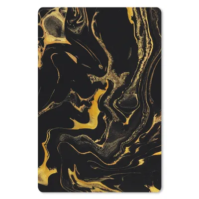 Produktbild von MuchoWow® Mauspad Mousepad Muster - Gold - Schwarz 40x60 cm - Mousepads - Maus Mat - Pad - Mausunterlage - Schreibtisch Accesoire