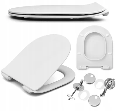 Produktbild von WC Sitz - Toilettensitz - für Omnires Ottawa - Weiß - 43 × 37 Cm - Softclose - Duroplast - Toilettendeckel