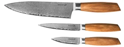 Zdjęcie produktu dla Zestaw noży G21 Gourmet Damascus small box 3 szt., rękojeść zebrawood