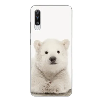 Produktbild von MuchoWow® Handyhülle Schutzhülle Hülle für Samsung Galaxy A70 Eisbär - Tiere - Kinder - Weiß - Jungen - Mädchen Silikon Softcase Handy Hülle - Schutzhaube