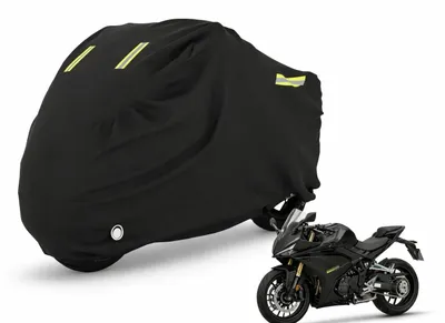 Zdjęcie produktu dla Omgoods - Wodoodporna plandeka motocyklowa, wymiary 245x105x125 cm, do użytku zewnętrznego