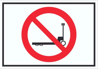 Produktbild von Schild Hubwagen verboten Symbol A6 (105x148mm)