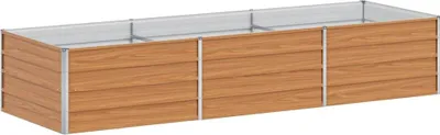 Obrázok produktu pre vidaXL Zvýšená posteľ svetlohnedá 240 x 80 x 45 cm Pozinkovaná oceľ