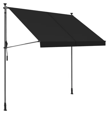 Produktbild von osoltus Balkon Klemmmarkise 250 x 130cm Balkonmarkise Sonnenschutz Dunkelgrau