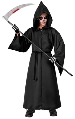 Produktbild von Kinder Kostüm Sensenmann - Gr. 116-164cm Halloween M - 140 cm