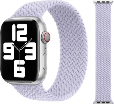 Produktbild von Original Apple Braided Solo Loop Armband 42/44/45mm Größe 7 Purple Fog