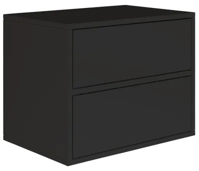 Immagine prodotto di Comodino sospeso con 2 cassetti, colore nero