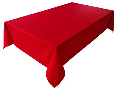 Tischdecke 150x350 cm, 100% Baumwolle, Rot, rechteckig