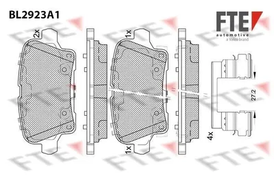 Produktbild von FTE Bremsbeläge Satz Hinten Bremsklötze für OPEL INSIGNIA Caravan 9011166