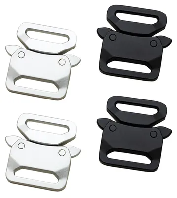 4 Paracord-Schnallen, Zinklegierung, Klickverschluss, für Armbänder