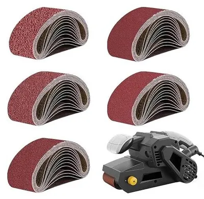 Zdjęcie produktu dla Taśmy szlifierskie 75X533 mm zestaw 20 szt. do szlifierki taśmowej