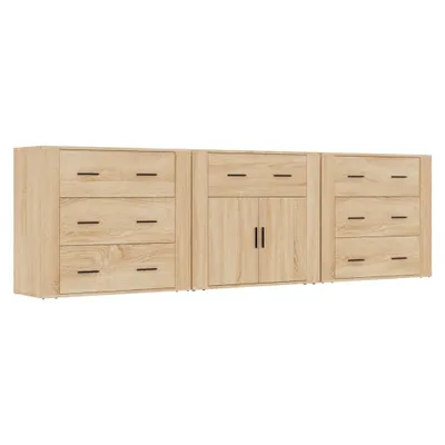 Produktbild von Sideboards 3 Stk. Sonoma-Eiche Holzwerkstoff