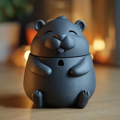 Hamster-Tierurne mit Deckel – Decords Gedenkurne, Produktansicht 1