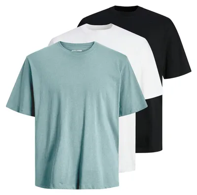Produktbild von 3er Pack JACK & JONES Herren T-Shirts Loose Tee Crew Neck