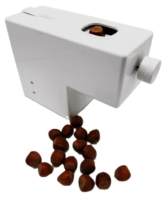 Elektrische Nussschälmaschine, manuell/automatisch, Größenregler, weiß