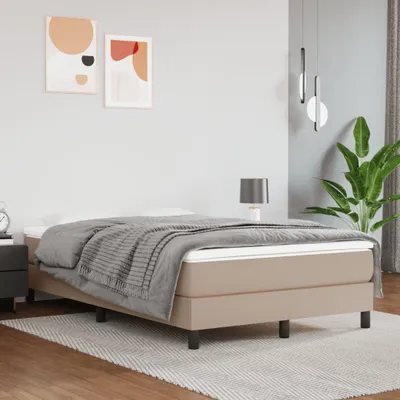 Produktbild von The Living Store Boxspringbett Matratze Cappuccino-Braun 120x200cm Kunstleder