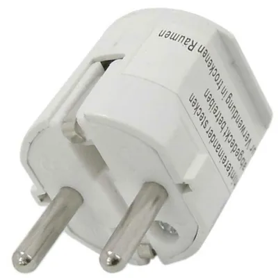 Produktbild von Schukostecker weiß, Schutzkontaktstecker weiss, Schuko-Stecker mit Zugentlastung IP44 16A 250V, mit doppeltem Schutzkontakt