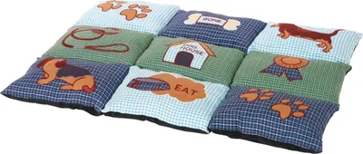 Produktbild von TRIXIE Liegematte Patchwork - blau/grün - 80 × 55 cm