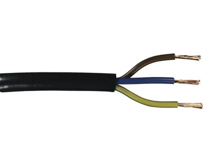 Produktbild von Schlauchleitung H05VV-F 3 x 1,0 - 5 Meter, schwarz