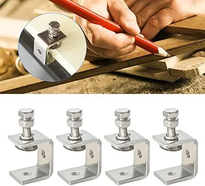 Produktbild von 4 Stück C-Zwingen Set C-Klemme mit breiten Backenöffnungen Heavy Duty C-Clamp Edelstahl Heavy Duty Clamp Holzbearbeitung Fixture Clamp 304 Edelstahl Clamp