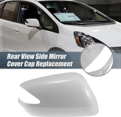Image de Coque de remplacement pour rétroviseur latéral droit blanc pour Honda Fit 2009-2013 avec clignotants - Accessoire de décoration extérieure pour rétroviseurs
