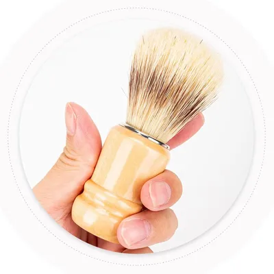 Produktbild von 2 Stück Herren Rasierpinsel mit Nylonborsten für Bartpflege und Salongebrauch