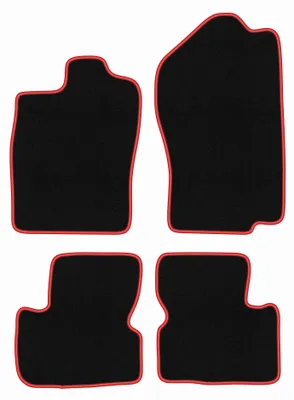 Image de Tapis de sol en moquette noir/rouge pour Opel Calibra 1989-1997 4 pièces