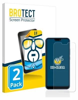 A product shot of screen protectors for a Huawei P20 lite, with packaging and a phone displaying the screen protector.