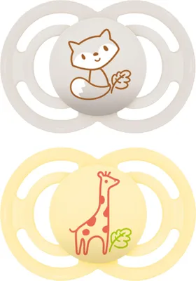 Produktbild von Schnuller Perfect Silikon "Wal / Waschbär" 2er Set