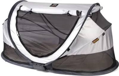 Produktbild von DERYAN Pop-up-Kinder-Reisebett mit Moskitonetz Luxe Silbern