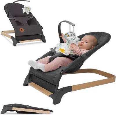 Zdjęcie produktu dla Krzesło bujane dla niemowląt - Krzesło bujane dla dzieci - Relaks dla dziecka - Naturalne kołysanie - Do 9 kg - Szare