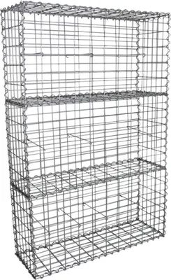 Produktbild von MonsterShop Gabionen Steingabionen Gabionenkörbe Drahtkorb Mauer Steinkörbe Gitterkorb Gabionenzaun 100cm x 50cm x 30cm 3 Körbe beeinhaltet