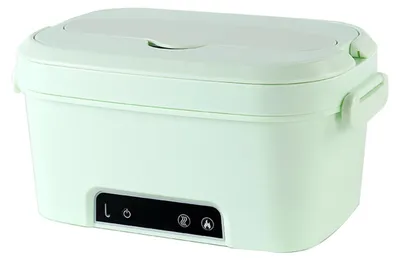 Image de Boîte à repas électrique Zimilo 1,5 L avec chauffage, rechargeable 7800 mAh, fonction de maintien au chaud 5 h, boîte à repas portable avec compartiment à couverts, verte