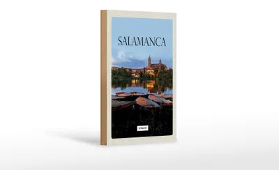 Produktbild von Holzschild Reise 12x18 cm Salamanca Spain Retro Dekoration