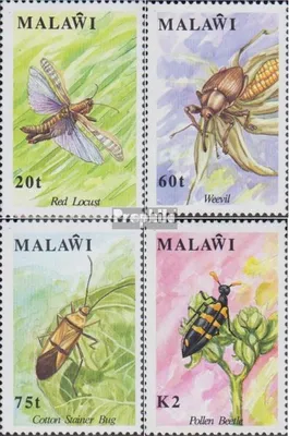 Produktbild von Briefmarken Malawi 1991 Mi 573-576 (kompl.Ausg.) postfrisch Insekten