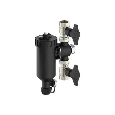 Produktbild von Magnetfilter 1″ DN25 Heizung Filter 9000 Gauss für Heizungsanlage – Schmutzfänger mit Starkmagnet gegen Magnetit und Schlamm