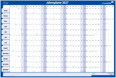 Produktbild von Legamaster laminierter Jahresplaner 60x90cm DE 2027
