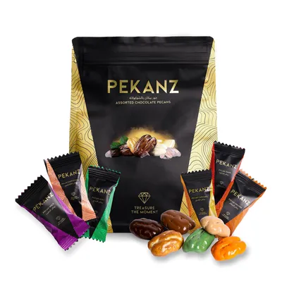 Produktbild von PEKANZ Geröstete Pekannüsse mit gemischter Schokolade, einzeln verpackt, 400 g