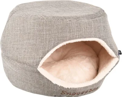 Produktbild von FLAMINGO 2-in-1 Katzenhöhle Snoozebay 45x35x35 cm Braun und Creme